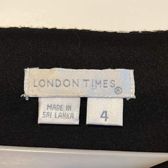 London Times Scroll/Geometric Print Dress - Picture 9 of 11